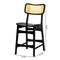Baxton Studio Tafari Mid-Century Modern Dark Brown Finished Wood and Rattan 2-Piece Counter Stool Set, PR 239-2PC-13419-ZORO - alternate 6